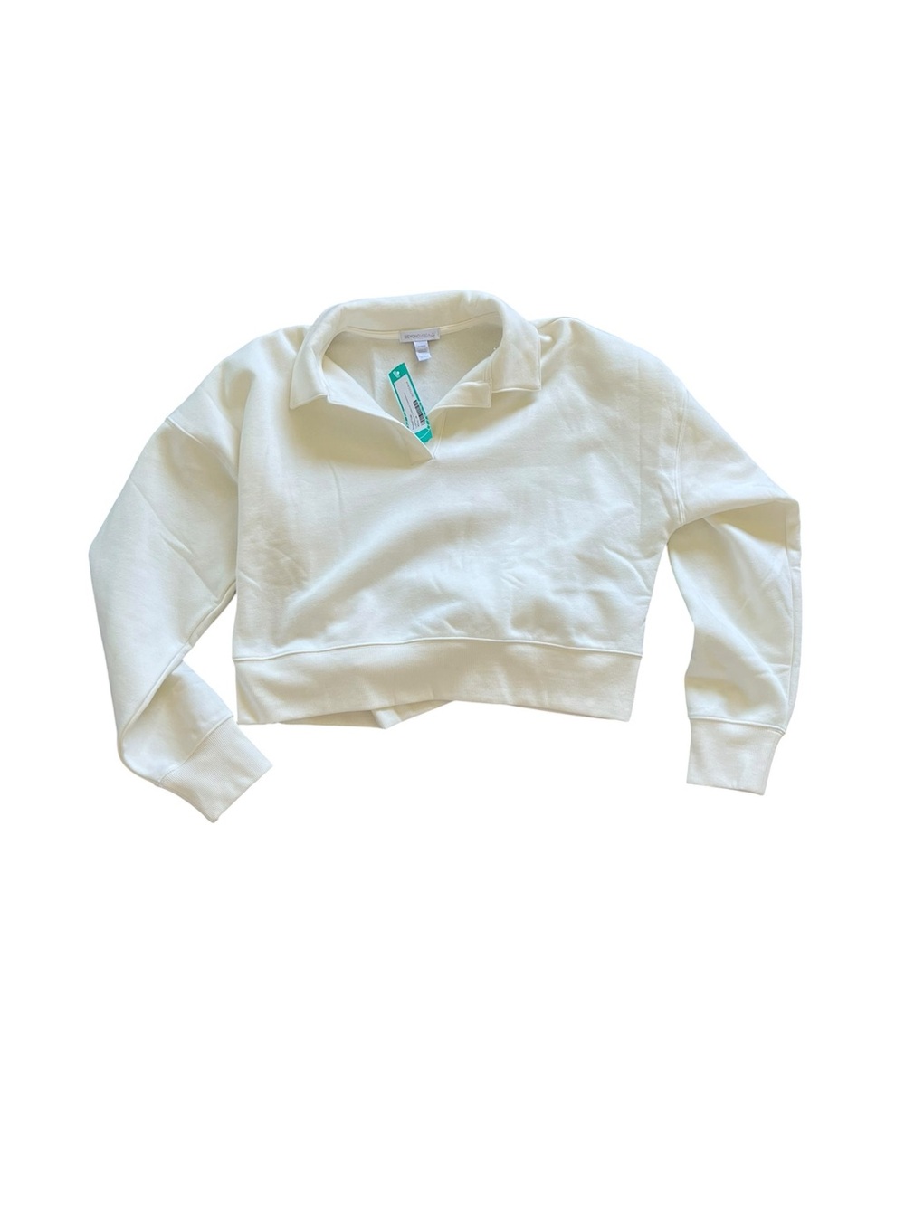 Beyond Yoga Ivory Collared Sweatshirt